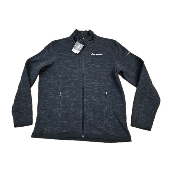 Eddie Bauer Fleece Jacket Men's Large Black Full Zip Full Quest NWT - Picture 1 of 12